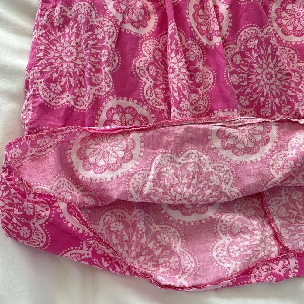 Marmellata Smocked Bohemian Print Pink Dress 4T - Picture 9 of 14